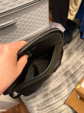 Michael Kors Black Leather Men's Belt Bag with Front Pocket